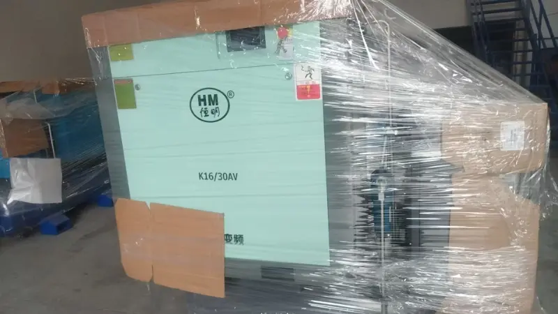 Pedido entregue dentro do prazo | Compressor de ar tudo-em-um totalmente montado e enviado para cliente de Dongguan
