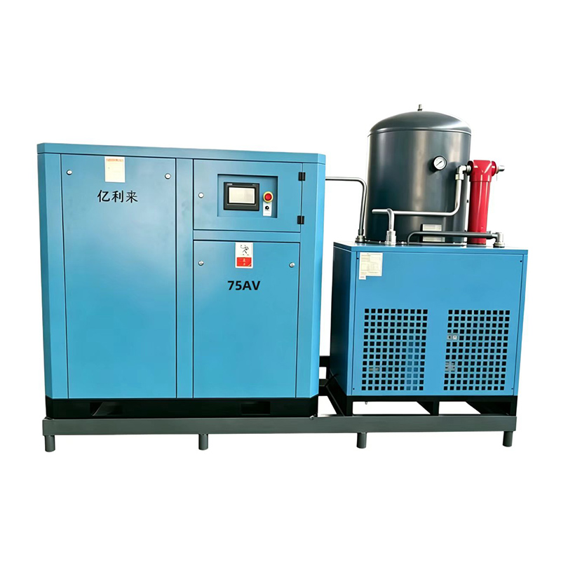 Compressor de ar de estágio único de alta pressão e velocidade fixa montado em patim de 55kW