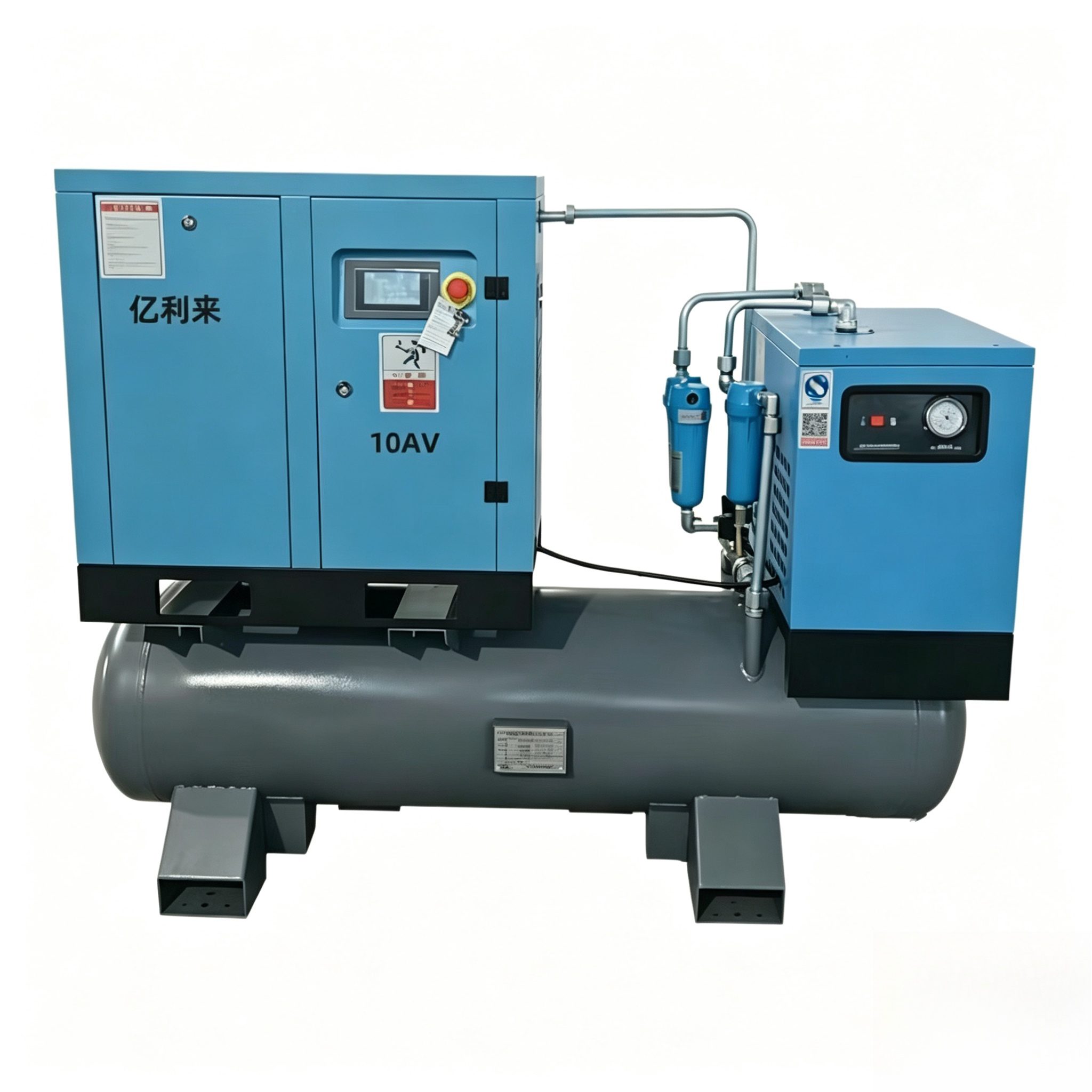 Compressor de ar de velocidade fixa 4 em 1 de alta pressão de 7,5 kW